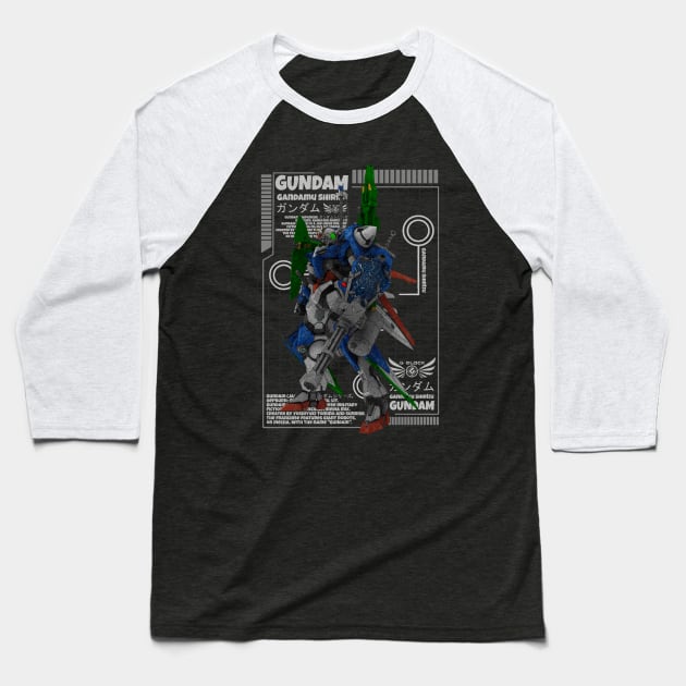 GN-001 Gundam Exia Baseball T-Shirt by gblackid